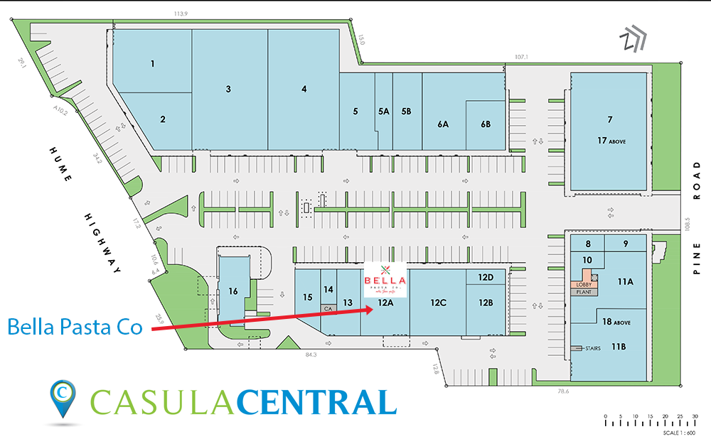 Map showing Bella Pasta Co location