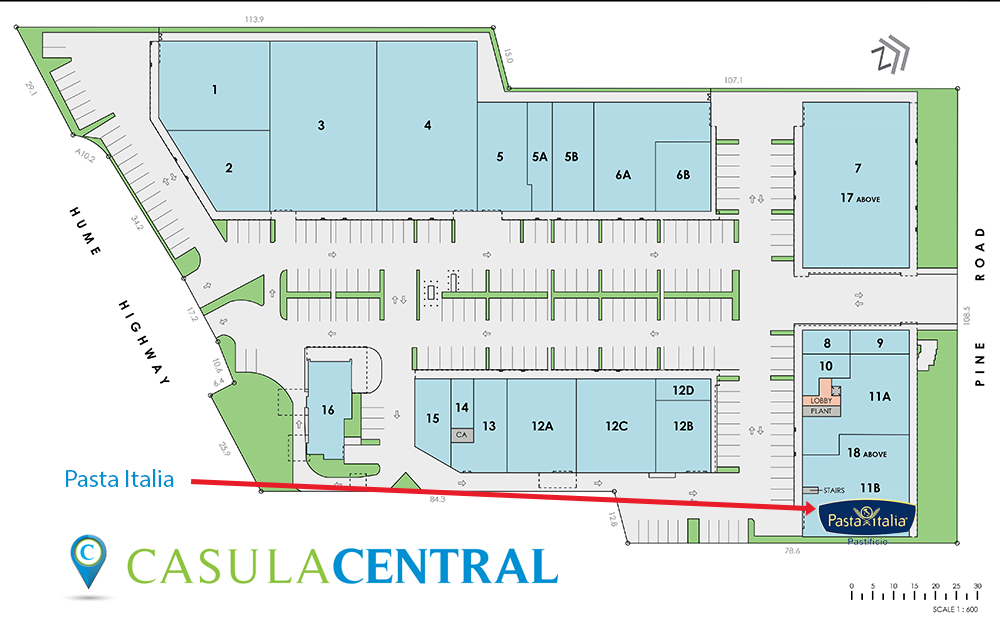 Map showing Pasta Italia location